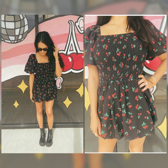 Eat, Drink and Be Cherry Mini Dress - Size Large - Picture 3 of 8